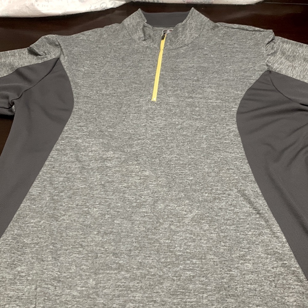 Mens Golf Champions tour pro series quarter zip jacket gray- by Perri Ellis. XXL